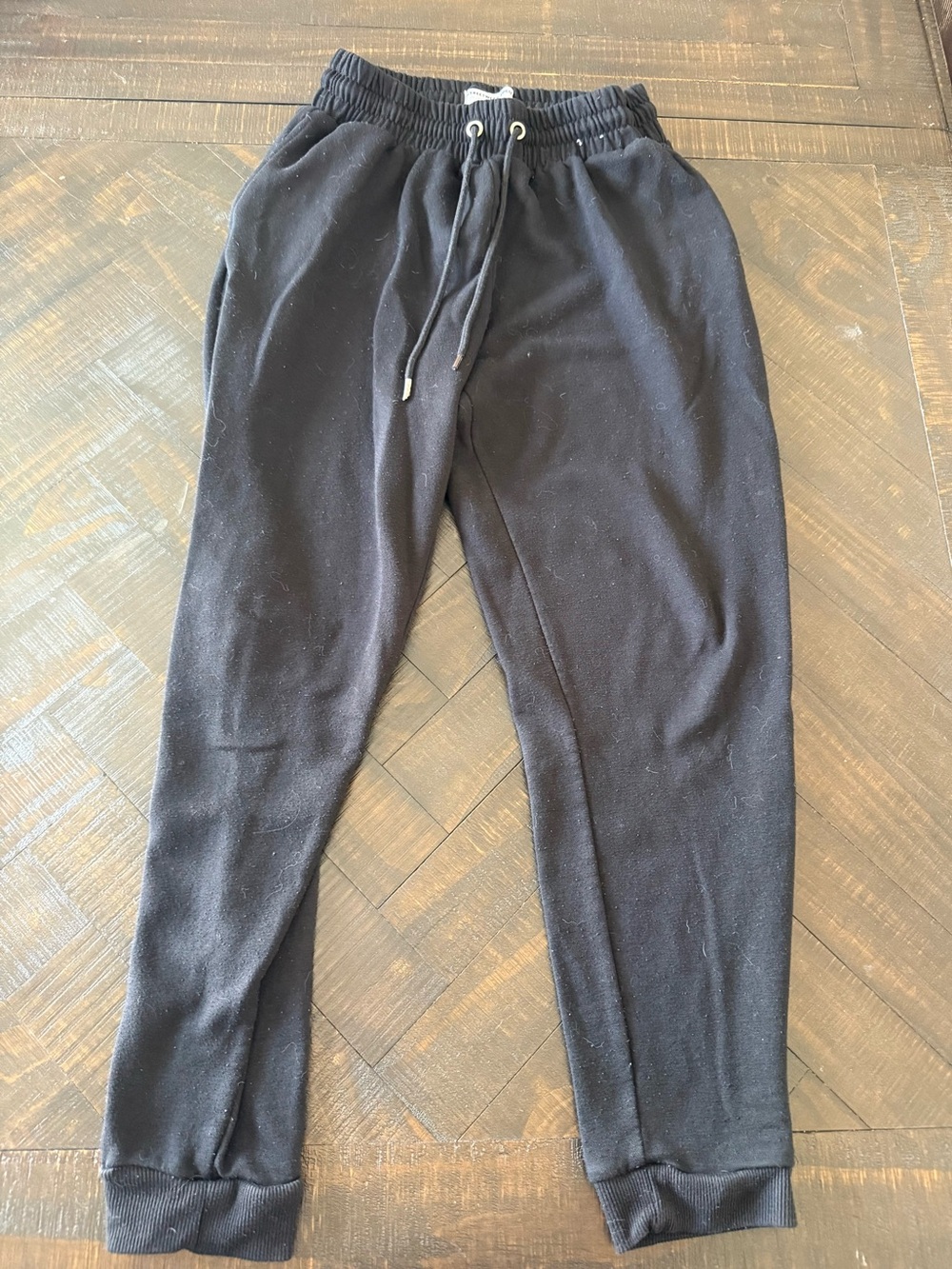 Streetwear Society Black Track Joggers with Drawstring Waist